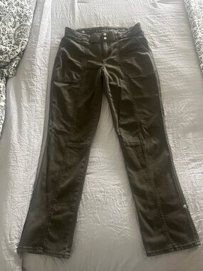 White House Black Market Olive Straight-Leg Pants